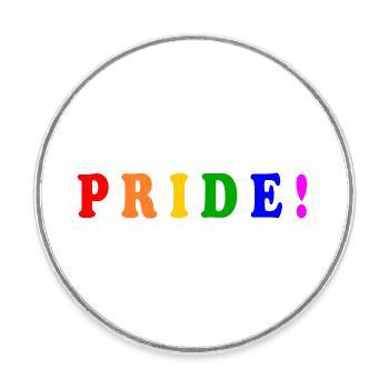 Pride - Runder Kühlschrankmagnet - Weiß - Vorne