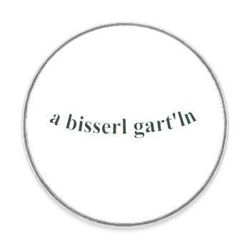 Bisserl garteln - Runder Kühlschrankmagnet - Weiß - Vorne