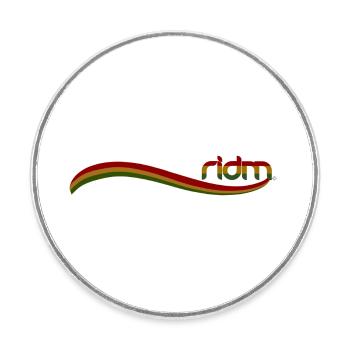 RIDM Flag - Round  fridge magnet - white - Front