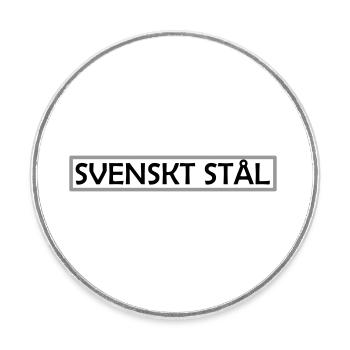 Schwedischer Stahl - Runder Kühlschrankmagnet - Weiß - Vorne