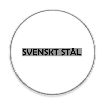 Schwedischer Stahl - Runder Kühlschrankmagnet - Weiß - Vorne