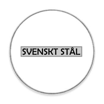 Schwedischer Stahl - Runder Kühlschrankmagnet - Weiß - Vorne