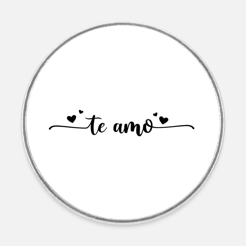 Te Amo - Round  fridge magnet - white