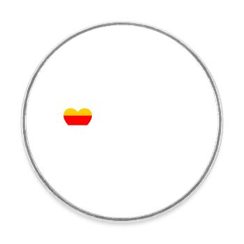 Carinthie Cœur Goggausee blanc - Magnet rond - blanc - Devant