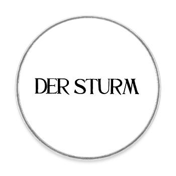 Der Sturm - Round  fridge magnet - white - Front