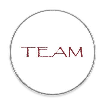 Team - Round  fridge magnet - white - Front