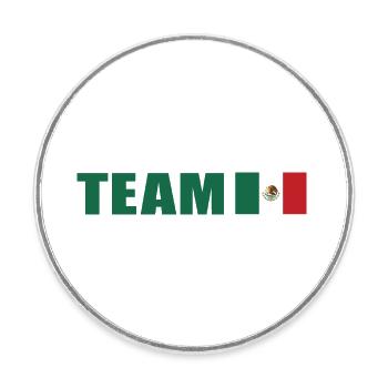 Support-Team Mexiko - Runder Kühlschrankmagnet - Weiß - Vorne