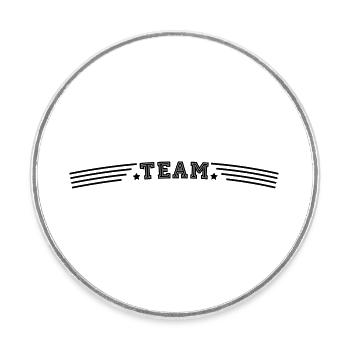 Team - Runder Kühlschrankmagnet - Weiß - Vorne