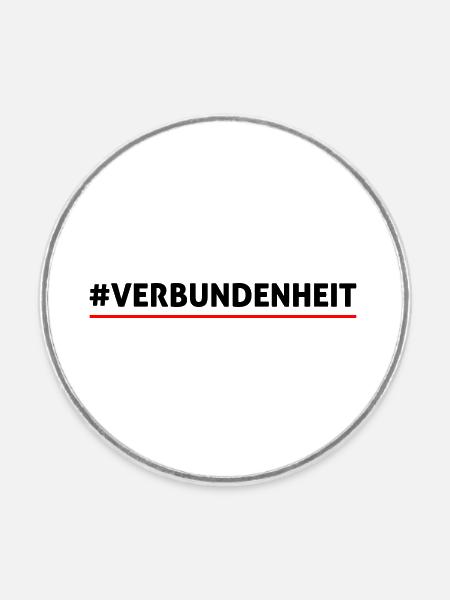 #Verbundenheit - Runder Kühlschrankmagnet - Weiß