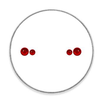 GTR R34 taillights - Round  fridge magnet - white - Front