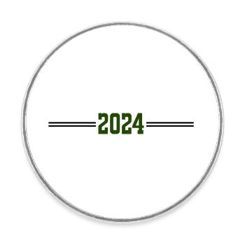 2024 - Runder Kühlschrankmagnet - Weiß - Vorne