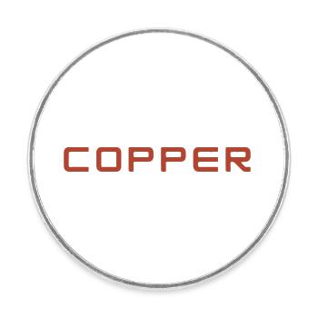 COPPER BRAND CLOTHING & ACCESSORIES - Round  fridge magnet - white - Front