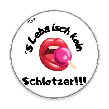 Koin Schlotzer - Runder Kühlschrankmagnet - Weiß - Vorne