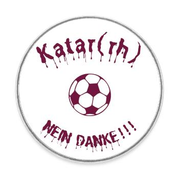 Katar (rh) Nein Danke!!! Boykott WM-2022 Boycott - Runder Kühlschrankmagnet - Weiß - Vorne