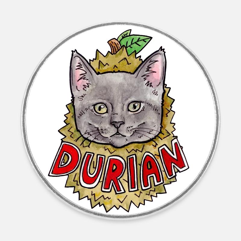Durian - Runder Kühlschrankmagnet - Weiß
