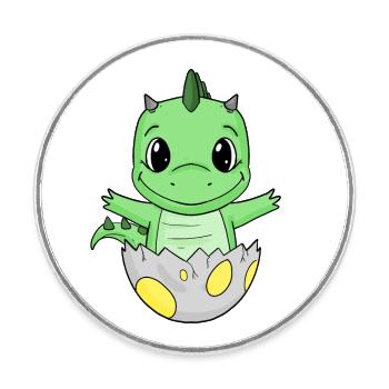 Baby Birth Egg Dino Birth - Round  fridge magnet - white - Front