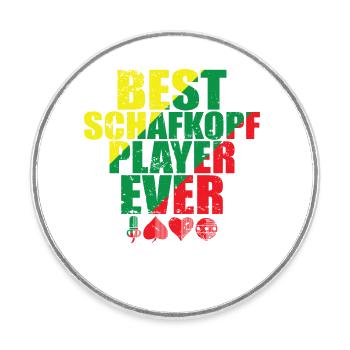 Best Schafkopfplayer ever Kartenspiel - Runder Kühlschrankmagnet - Weiß - Vorne
