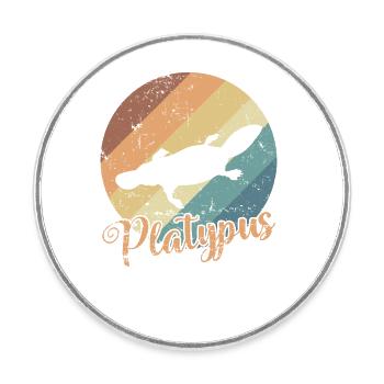 Ornithorynque ornithorynque Australie Outback - Magnet rond - blanc - Devant