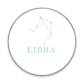 Sternkonstellation Sternzeichen Libra - Runder Kühlschrankmagnet - Weiß - Vorne