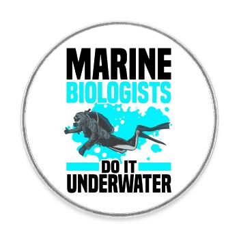 Marine biologist - Round  fridge magnet - white - Front