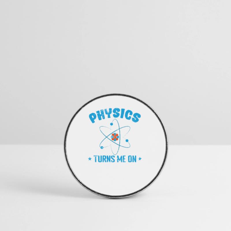 Physics turns me on Studium Round  fridge magnet