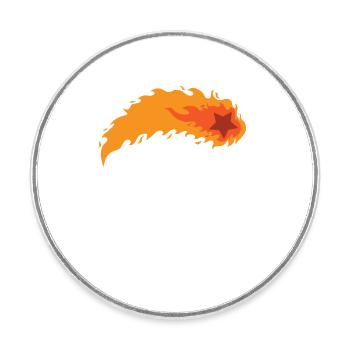 Firestar, Space, Sky - Round  fridge magnet - white - Front