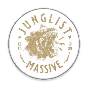 Junglist Massive - Round  fridge magnet - white - Front
