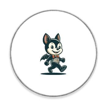 Funny Halloween Party Spooky Haunted Time - Round  fridge magnet - white - Front