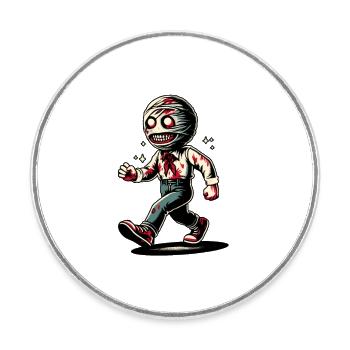Retro Vintage Stil Halloween Zombie Liebhaber Deko - Runder Kühlschrankmagnet - Weiß - Vorne