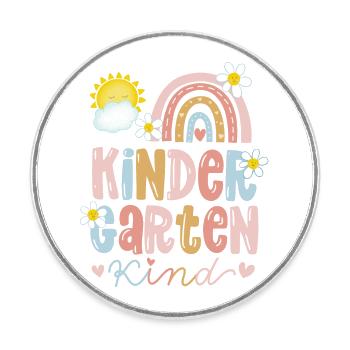 Kindergarten - Runder Kühlschrankmagnet - Weiß - Vorne
