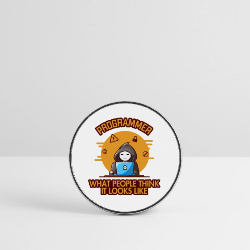 Programmer Looks Like Engineer Full Stack Round  fridge magnet