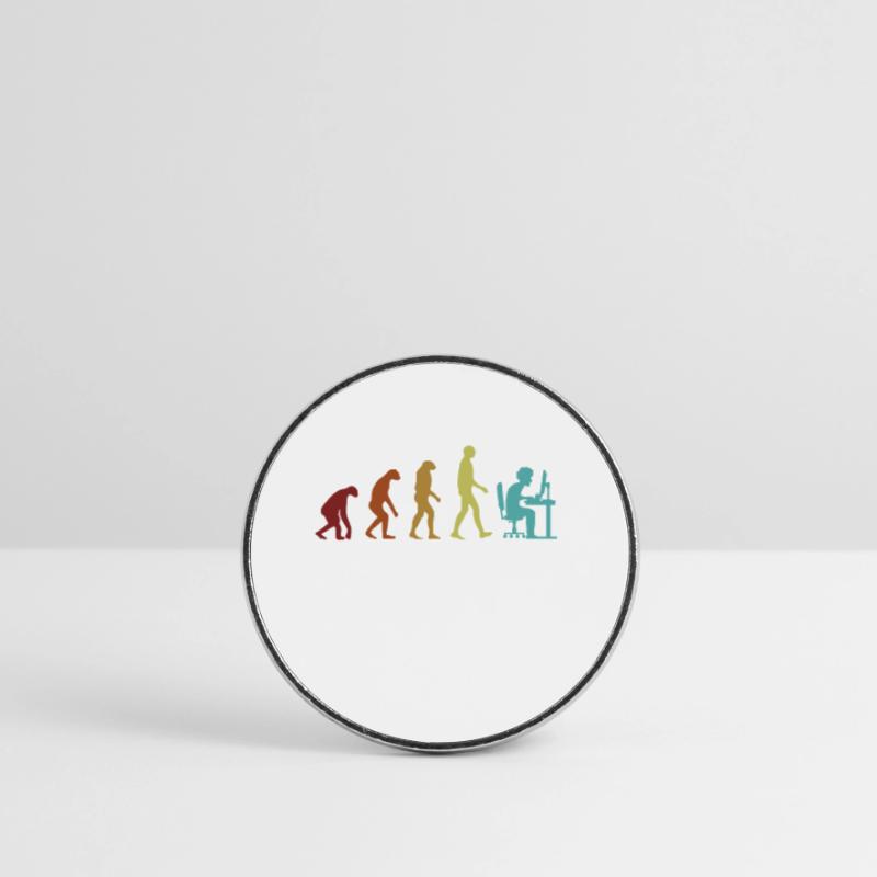 Programmer Evolution Full Stack Coder Software Round  fridge magnet