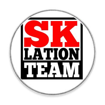 Eskalation Team SKlation sklation | Farbe änderbar - Runder Kühlschrankmagnet - Weiß - Vorne