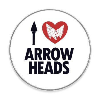 I love Arrowhead's Hunting Tips Arrowhead Hunter - Round  fridge magnet - white - Front