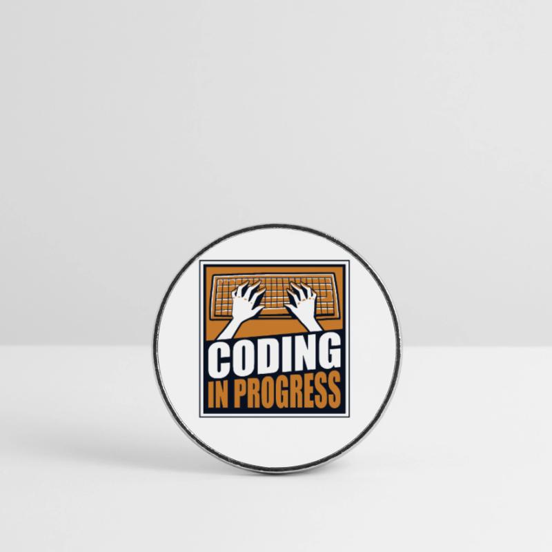 Coding In Progress Softwareingenieur Developer Runder Kühlschrankmagnet