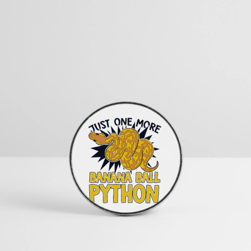 Just One More Snake Python Banana Ball Python Round  fridge magnet