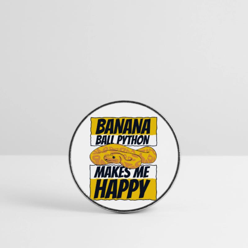Makes Me Happy Schlange Python Banana Ball Python Runder Kühlschrankmagnet