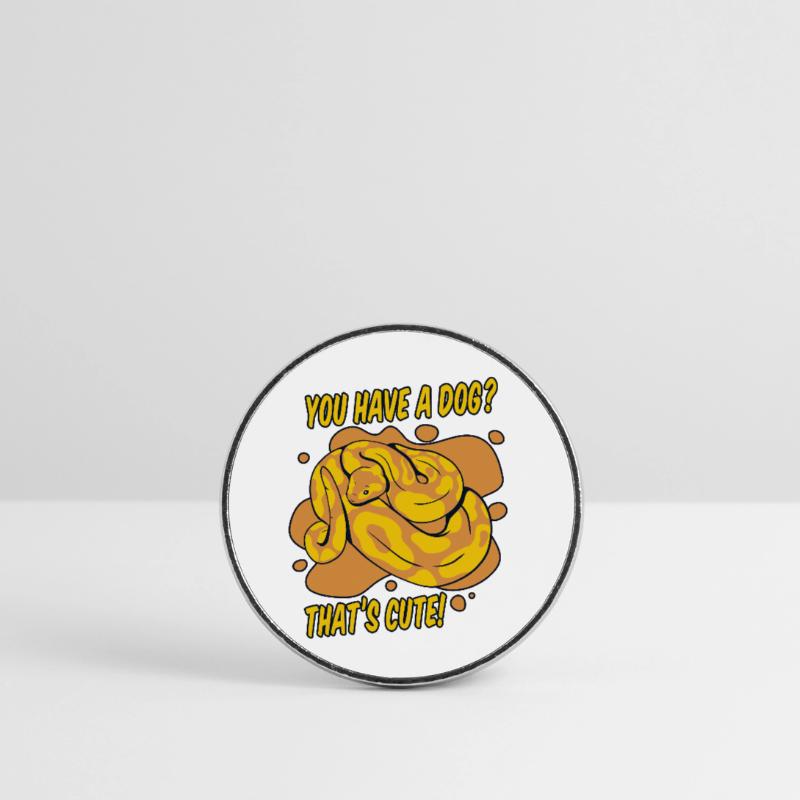 Vous avez un chien mignon Python serpent banane Magnet rond