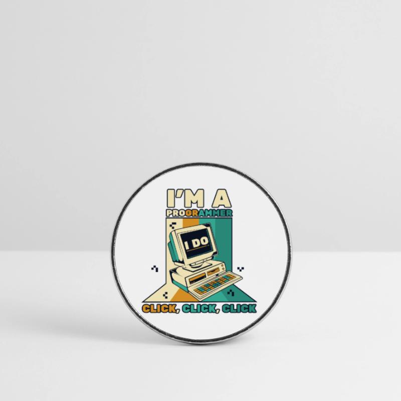 I'm A Programmer Click Software Engineer Coder Round  fridge magnet