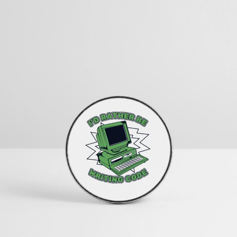 I'd Rather Be Writing Code Developer Coder Runder Kühlschrankmagnet