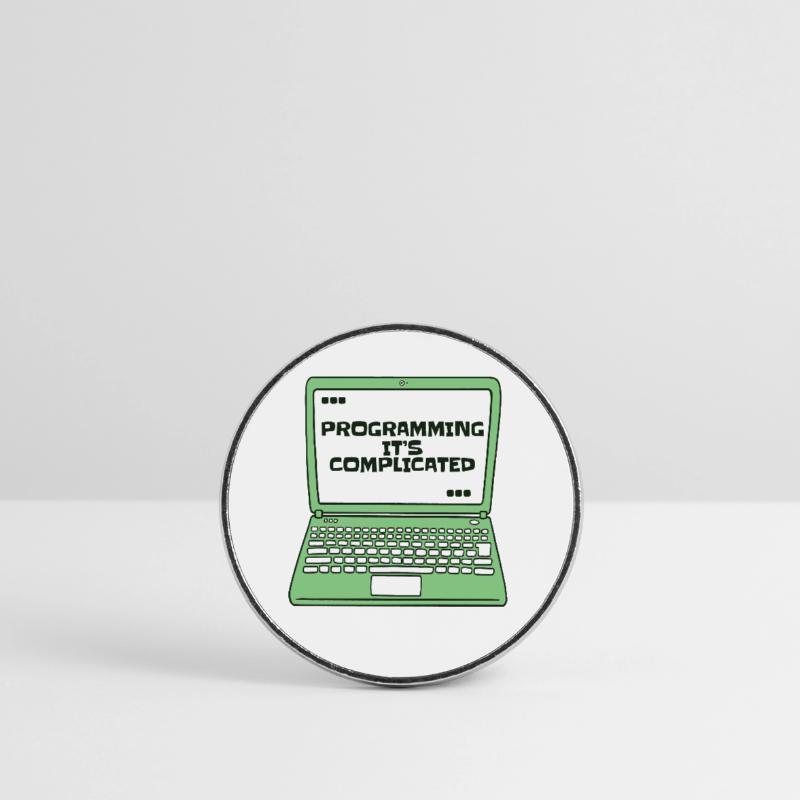 Programming It's Complicated Developer Coder Runder Kühlschrankmagnet