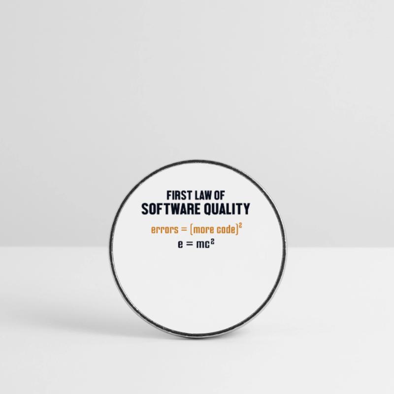 First Law of Software Quality Developer Coder Round  fridge magnet