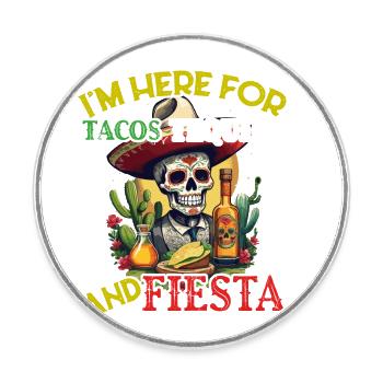 Lustiger Fiesta Spruch Cinco De Mayo Taco Design - Runder Kühlschrankmagnet - Weiß - Vorne