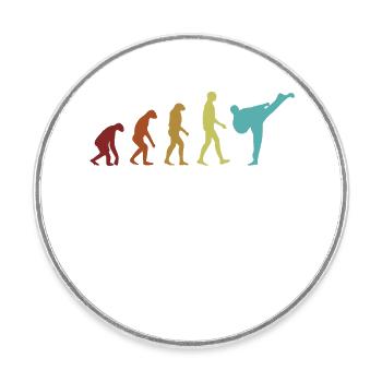 Capoeira Evolution Capoeirista Ginga Tanz - Runder Kühlschrankmagnet - Weiß - Vorne