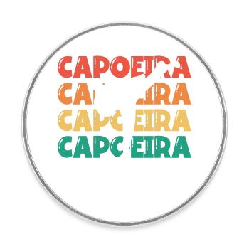 Retro Capoeira Text Ginga Capoeirista Tanz - Runder Kühlschrankmagnet - Weiß - Vorne