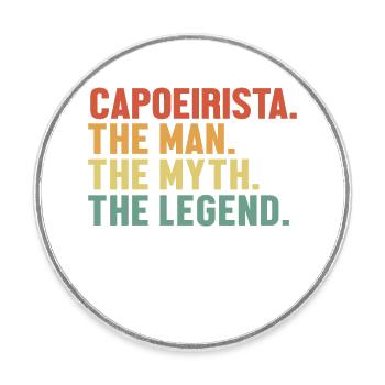 Capoeirista Mann Mythos Legende Capoeirista Ginga - Runder Kühlschrankmagnet - Weiß - Vorne