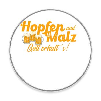 Humorous Beer Drinking Beer Garden Outfit - Round  fridge magnet - white - Front