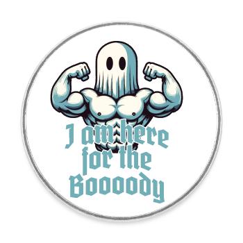Halloween Costume Spooky Party Funnier - Round  fridge magnet - white - Front