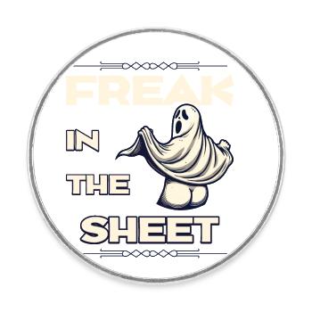 Ghost Freak Shows Butt Humorous Sarcastic - Round  fridge magnet - white - Front