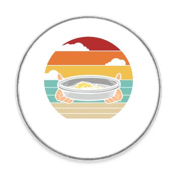 Retro Prospecting Placer Mining Miner Gold Panning - Round  fridge magnet - white - Front